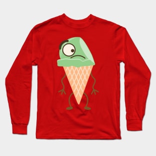 Pistachio Ice Cream Cone Long Sleeve T-Shirt